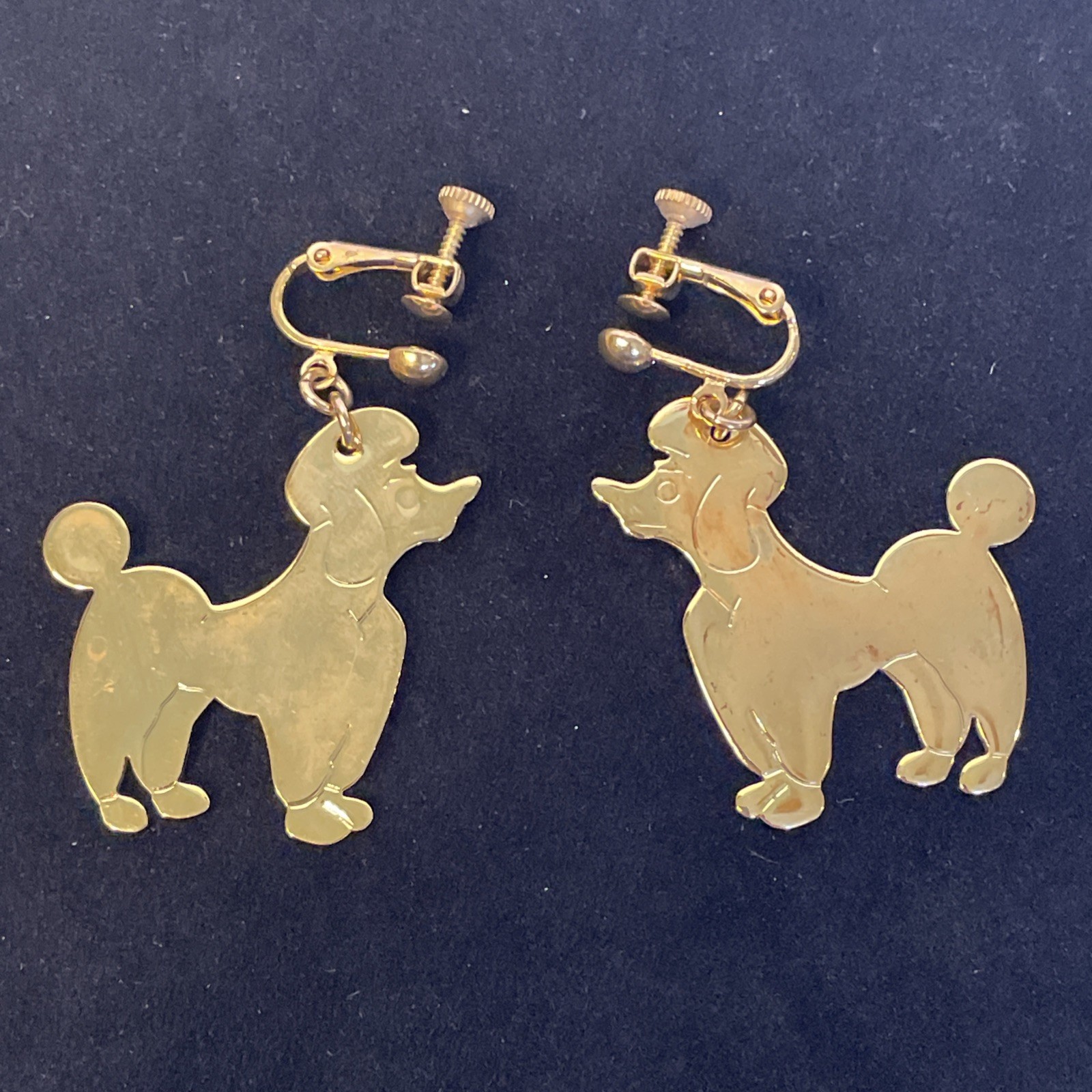 Screw Back Poodle Earrings Flirting with the 50’s Forum Novelties Dangle Dog