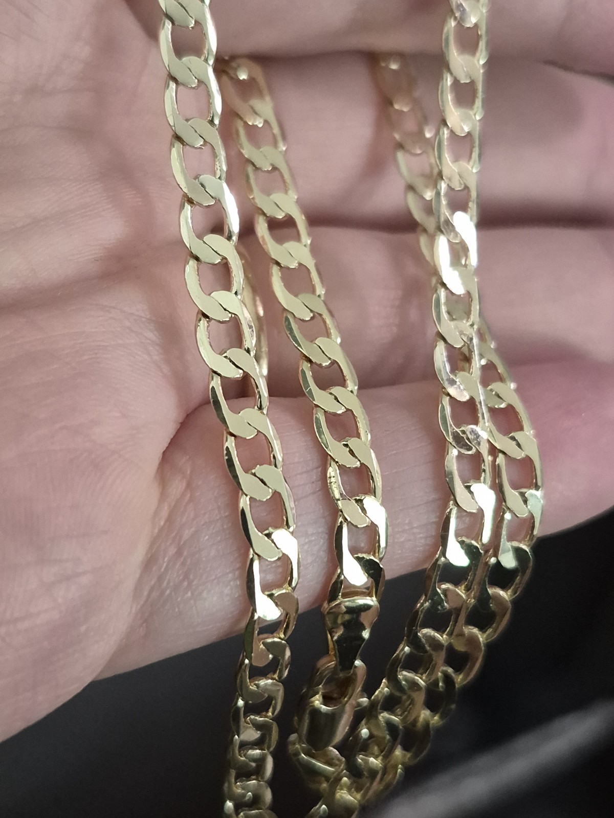 16in 4.5mm Gold Filled Cuban Chain Necklace Lobster Clasp