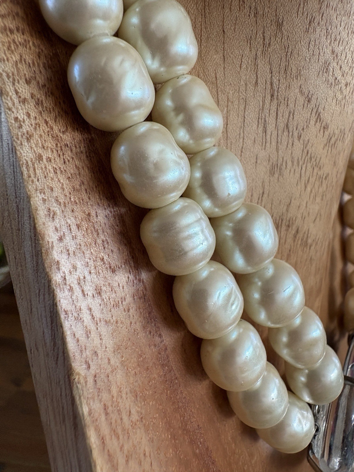 MARIQUITA MASTERSON 925 MOLTEN GLASS Centerpiece 2 Strand Glass Pearl NECKLACE