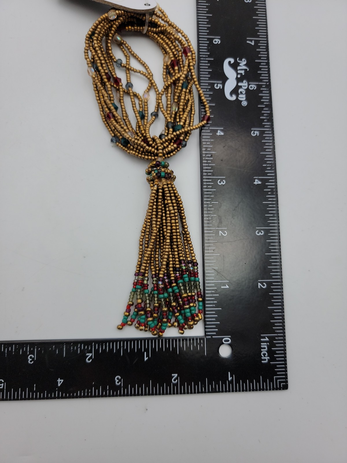 Relativity Multi Strands Beaded Tassel Bracelet 6.75″