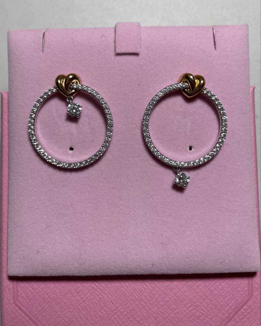 Swarovski Heart Hoop Earrings Unused 3.6×2.5cm