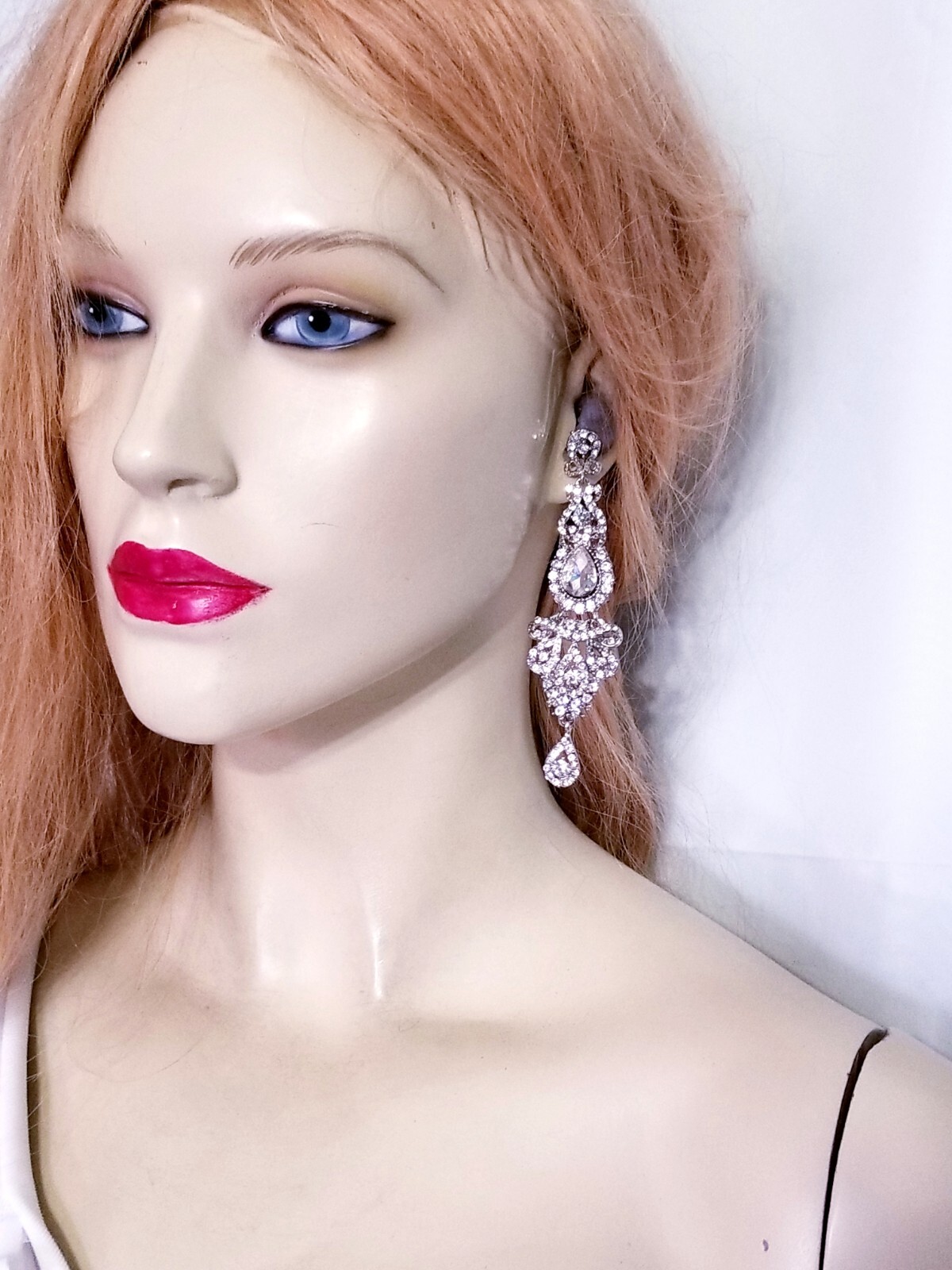 Chandelier Earrings Rhinestone Austrian Crystal 4 inch Clear