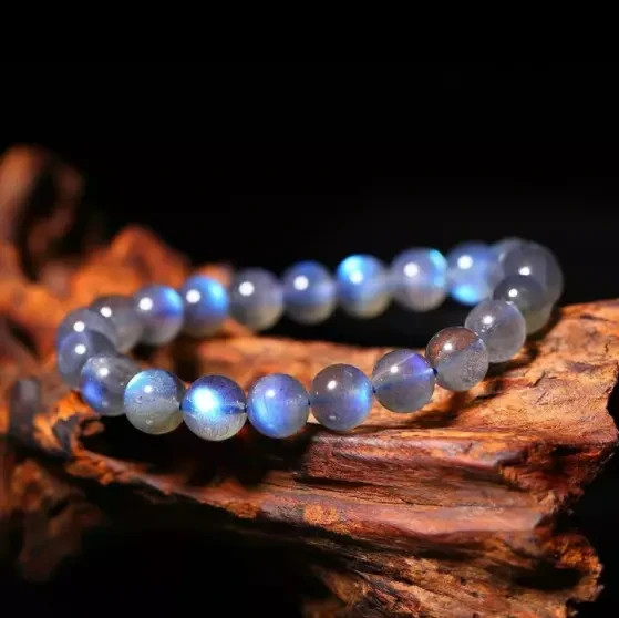 Handmade Natural Moonstone 8mm Round Beads Healing Calming Women Bracelet Gifts