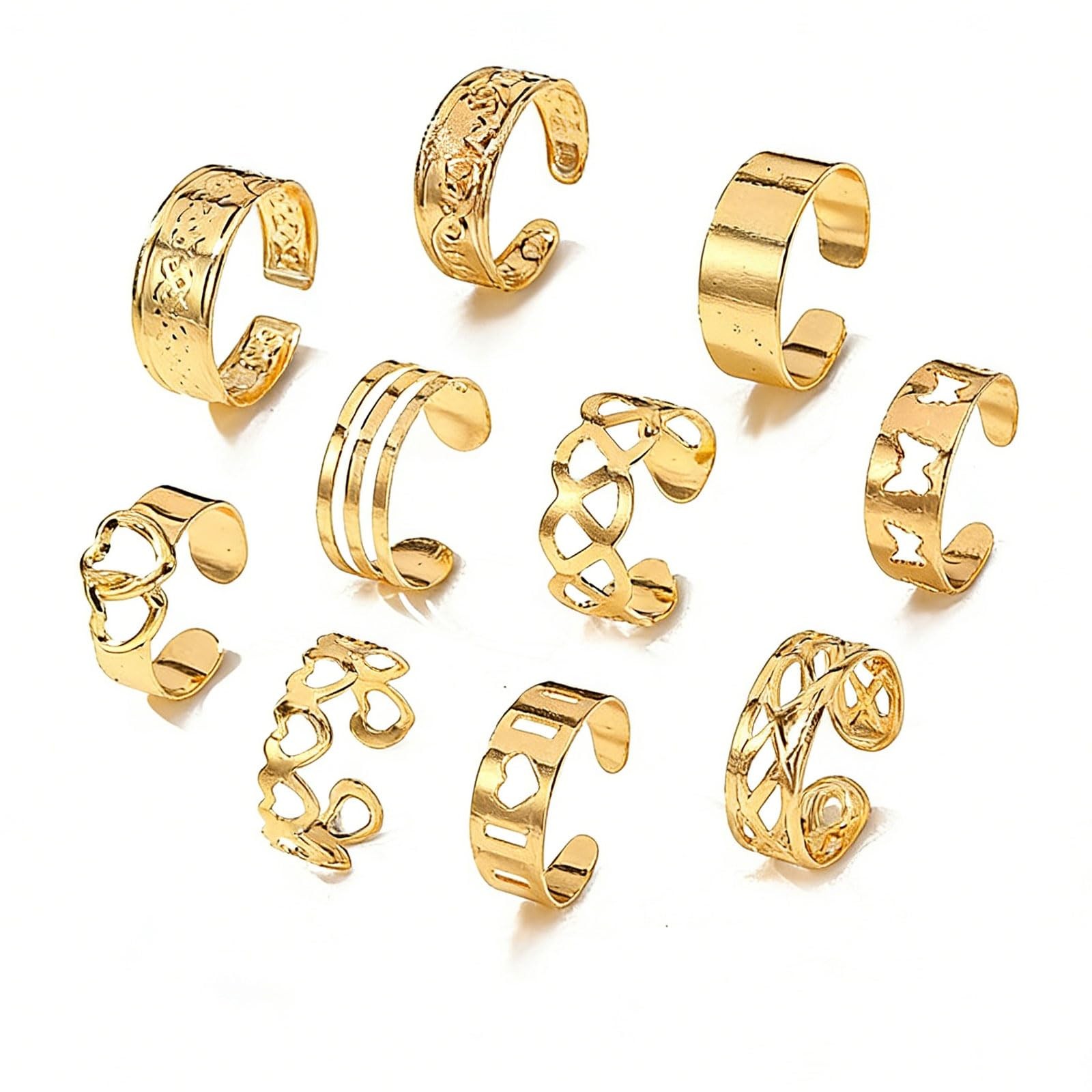 Toe Rings for Adjustable Toe Rings for Open Toe Ring Summer Beach Foot Jewelr…