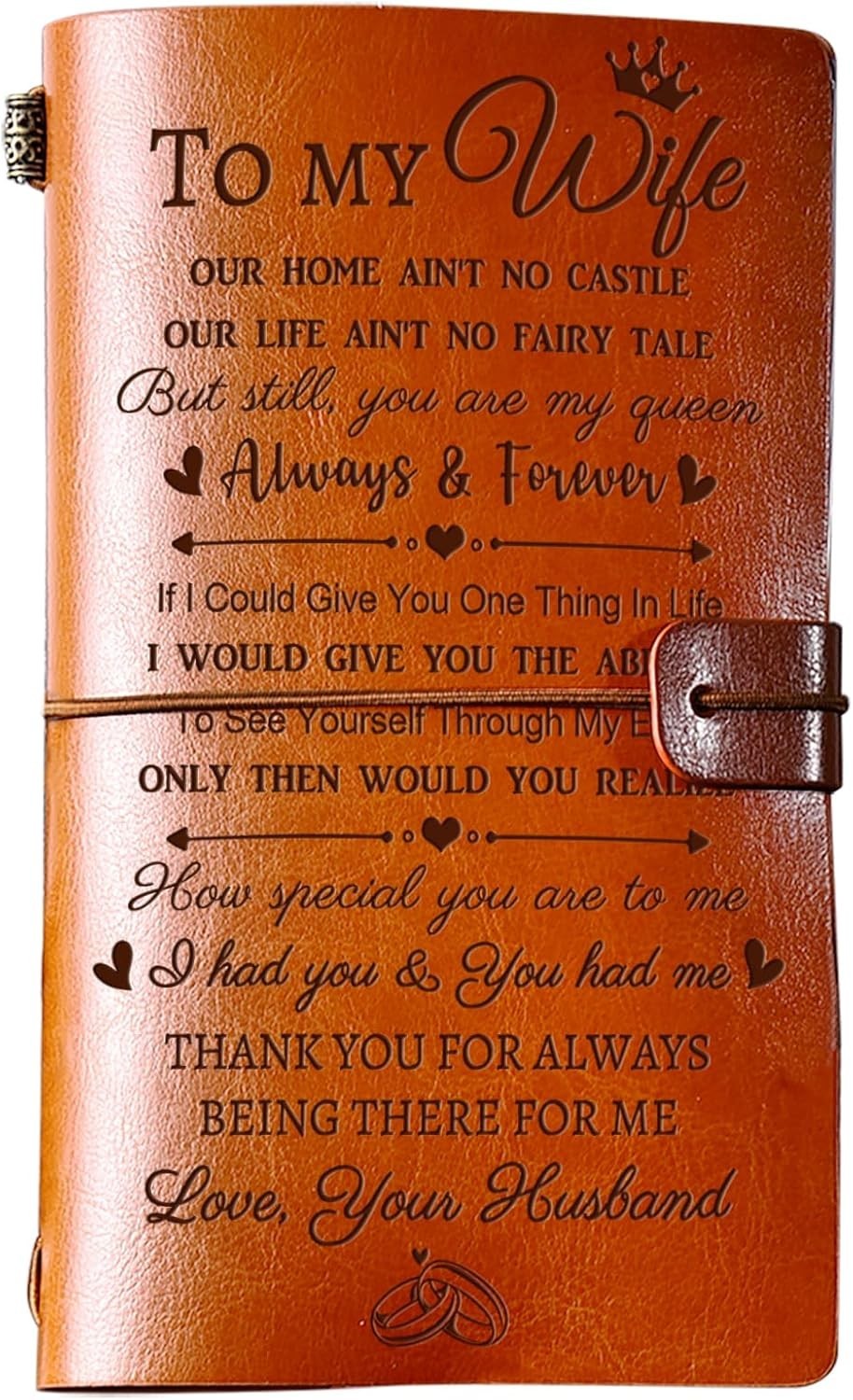 Gifts for Wife, Wife Gifts Leather Journal, Anniversary Birthday Mothers Day …