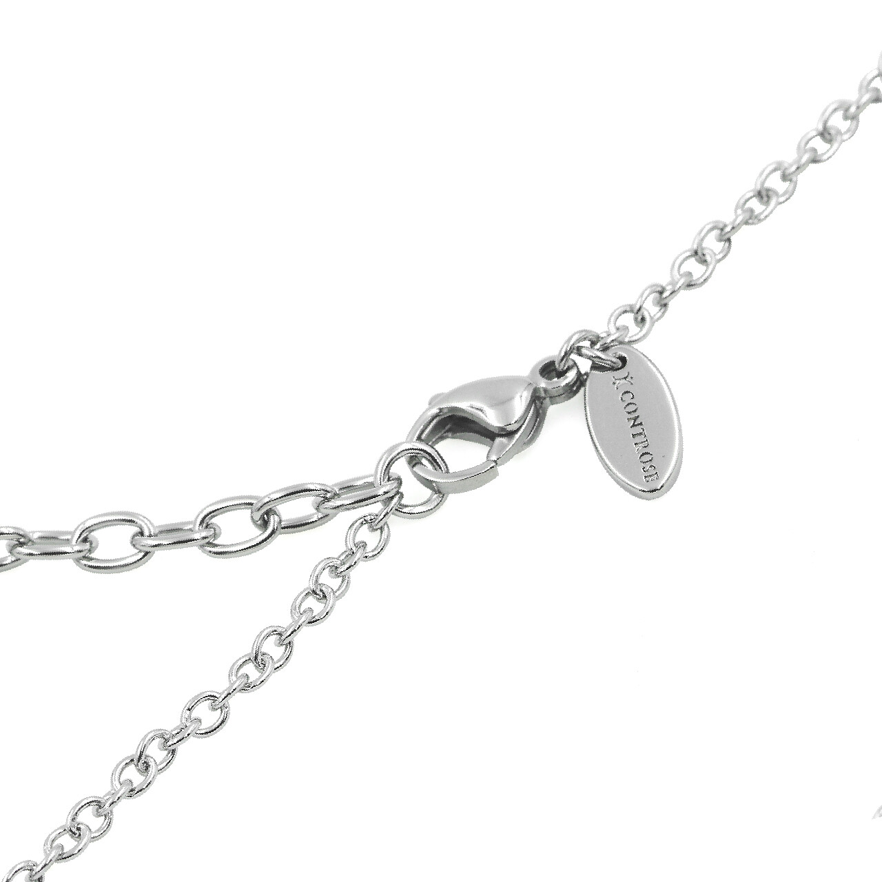 Stainless Steel Heart Necklace with Purple Crystal and single Angel Wing Design