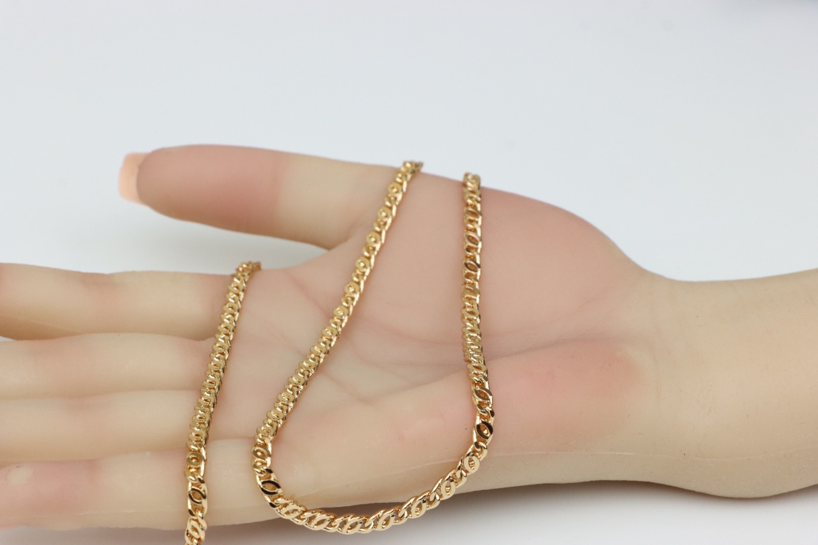 Bold Rose Gold Flat Link Chain Necklace for Everyday Style, XPNL0247