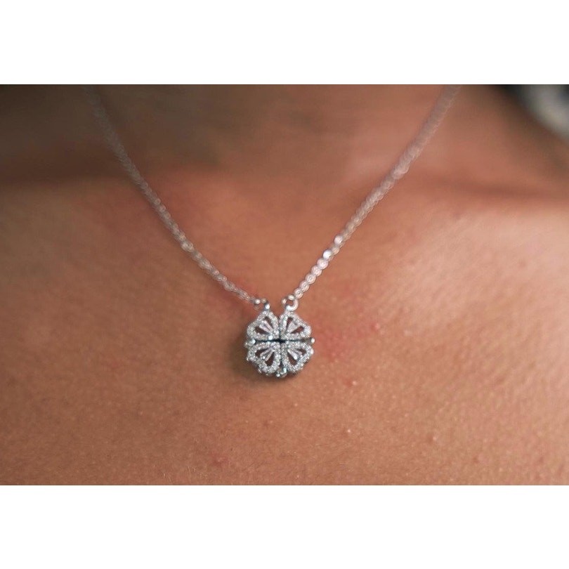 Silver necklace, heart necklace, Dainty necklace, Bridesmaid Gift, gift for her