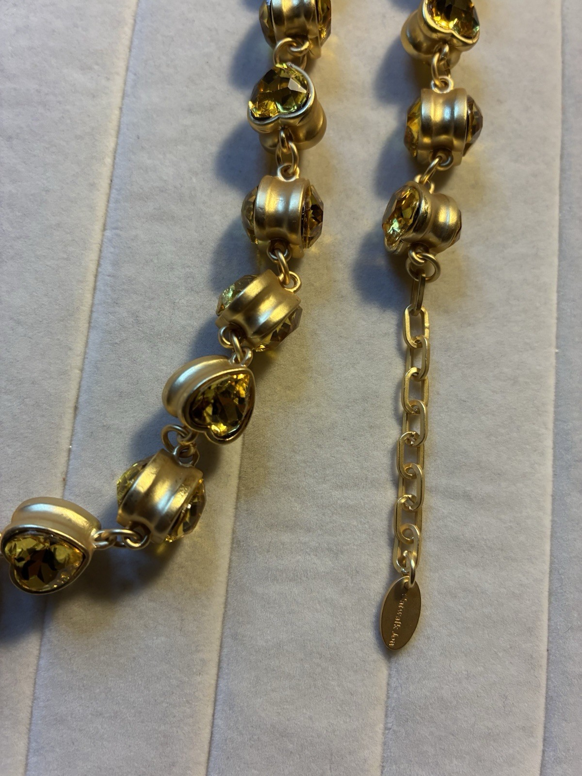 Catwalk Jon citrine heart necklace and bracelet set