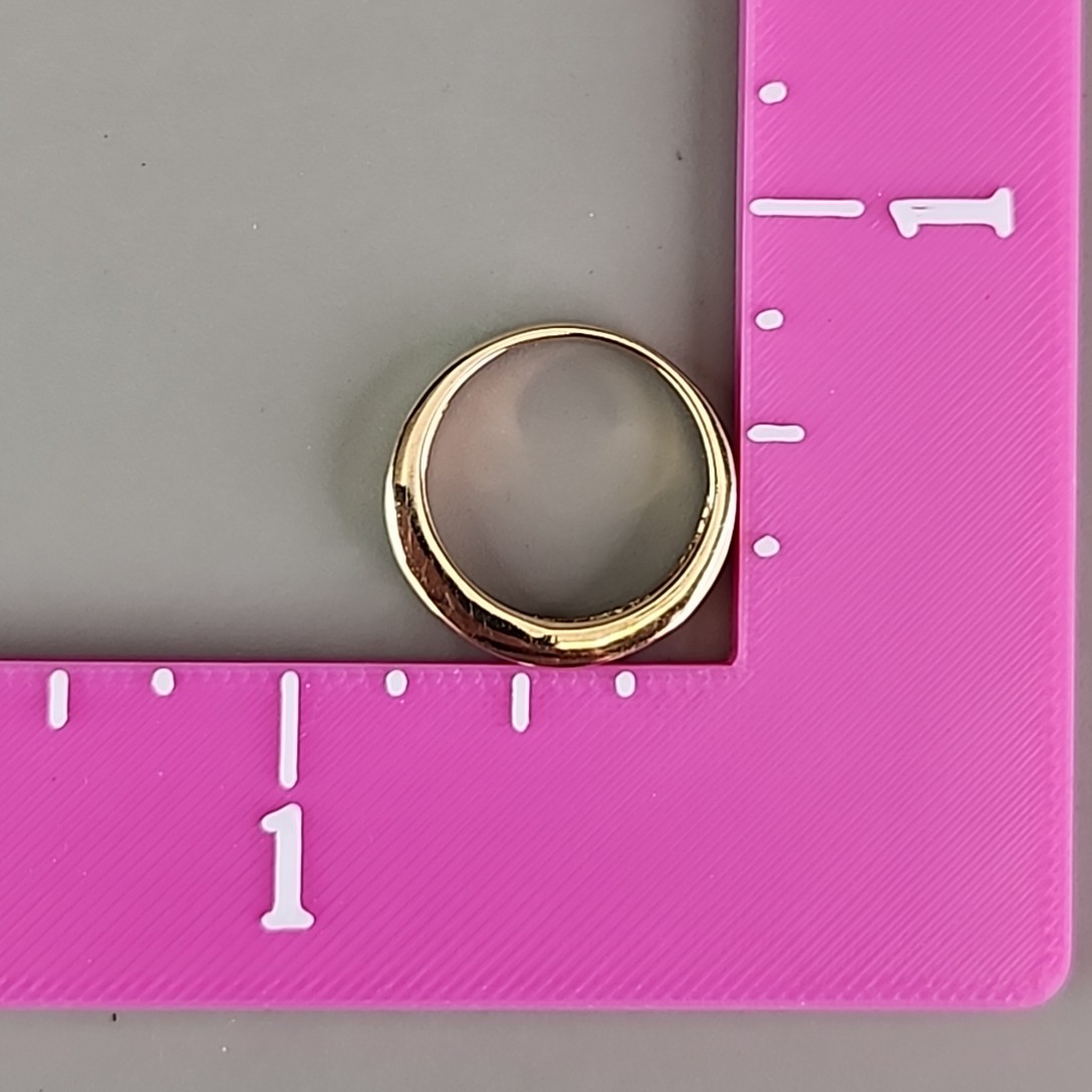 Rhinestone Baguette Ring Clear Gold Tone Small 5