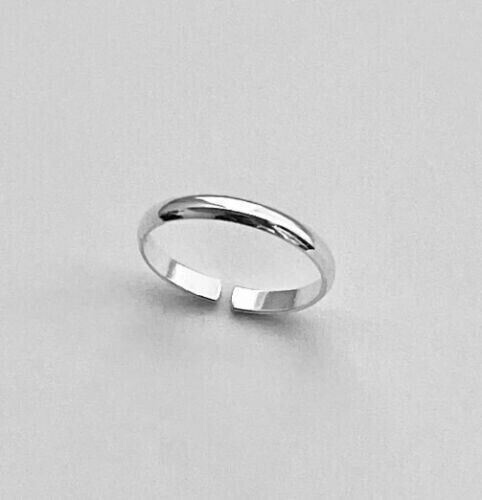 Solid Metal 925 Silver Women’s Band Adjustable Toe Ring 925 Sterling Silver