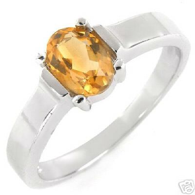 0.71ctw Genuine Citrine in SSilver -Size 7.0-$85.00