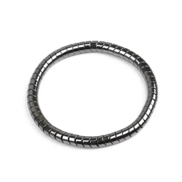 2pcs Magnetic Hematite Bracelet Set – Stretch Energy Balance for Men & Women
