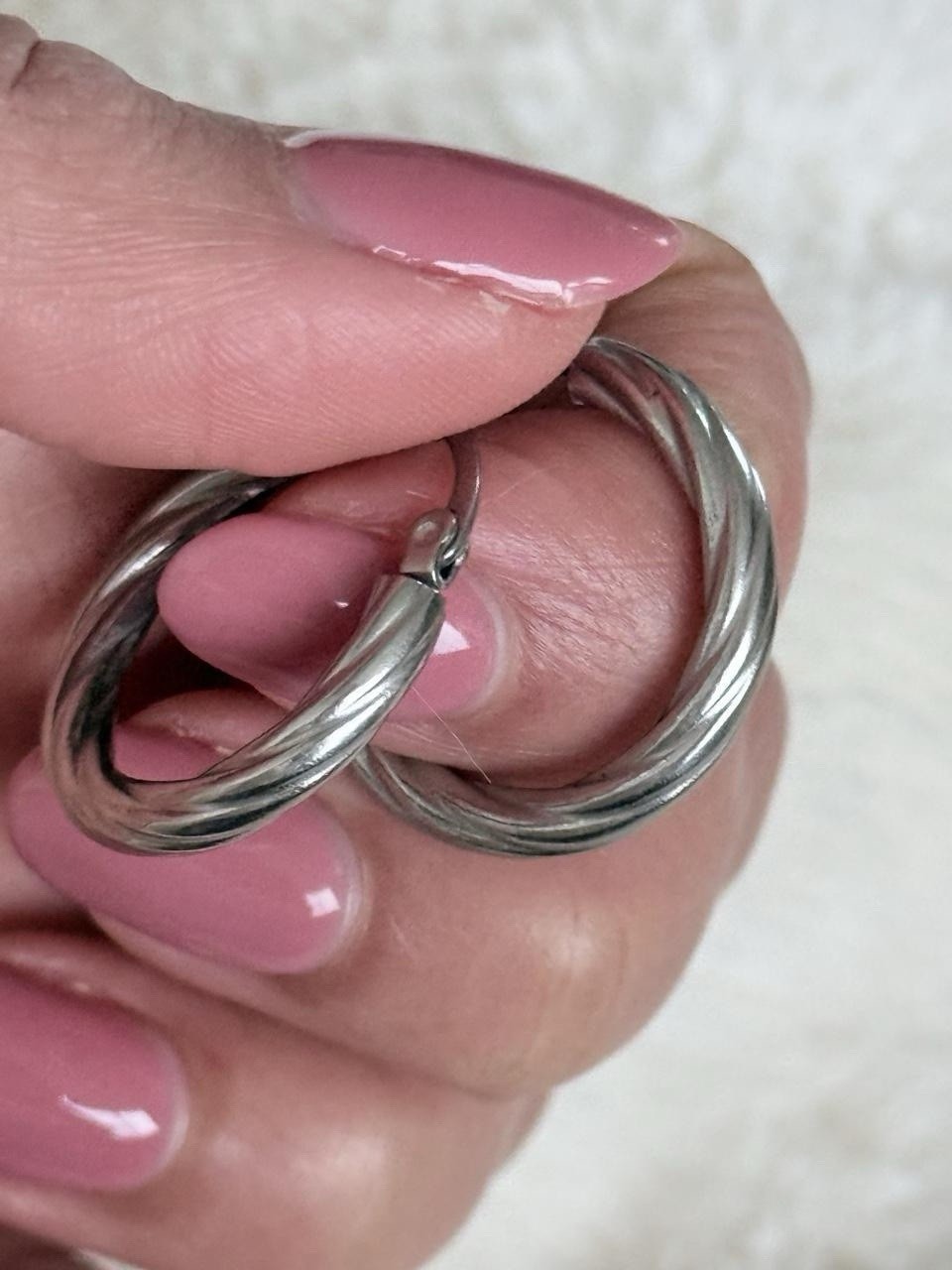 ✨ Twisted Silver Hoop Earrings ✨ A staple pair of chunky silver hoops