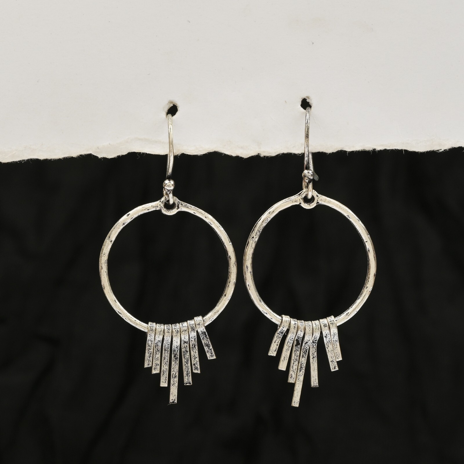 Brass Silver Plated Dangle Earring For Women, Handmade Jewelry, Birthday Gifts