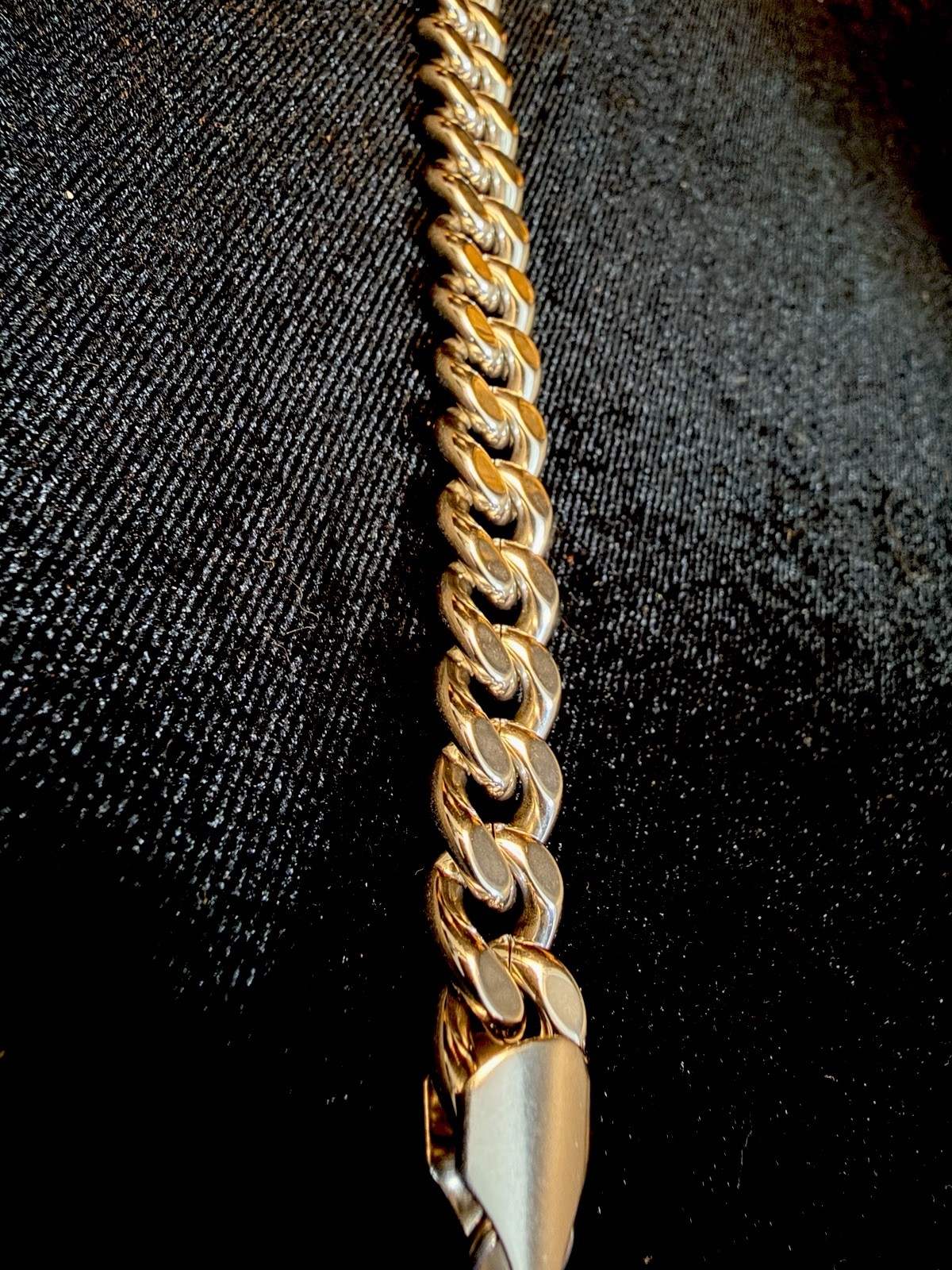 White Gold Plated Stainless Steel Curb Link Cuban Bracelet 7.5in 9MM Brand new