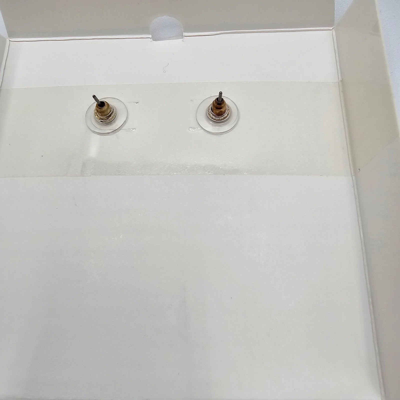 Jessica Simpson Floral Drop Earrings Women Pave Crystal Gold Tone New Box OS