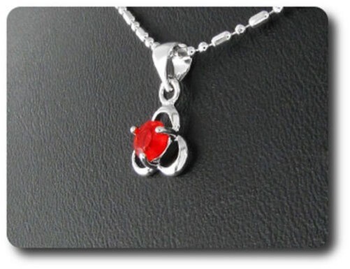 Pendant Ruby 0 5/32in Gold Plated White 18 K