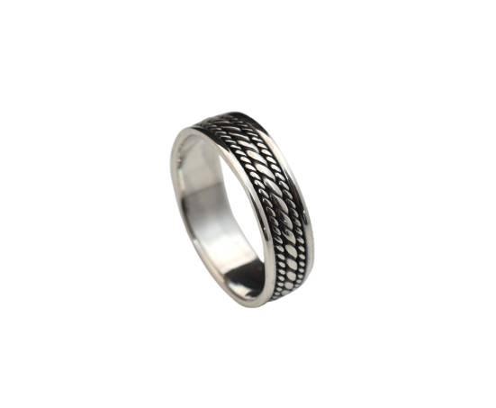 Sterling Silver Ring 925 Rope Braid Wedding Design Band Size 6.5, 8.5, 9.5, 10.5
