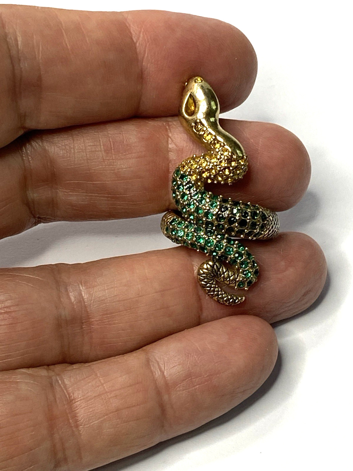 Eclectic Statement Snake Ring! Lucky Brand Size 6, 2 inches long!
