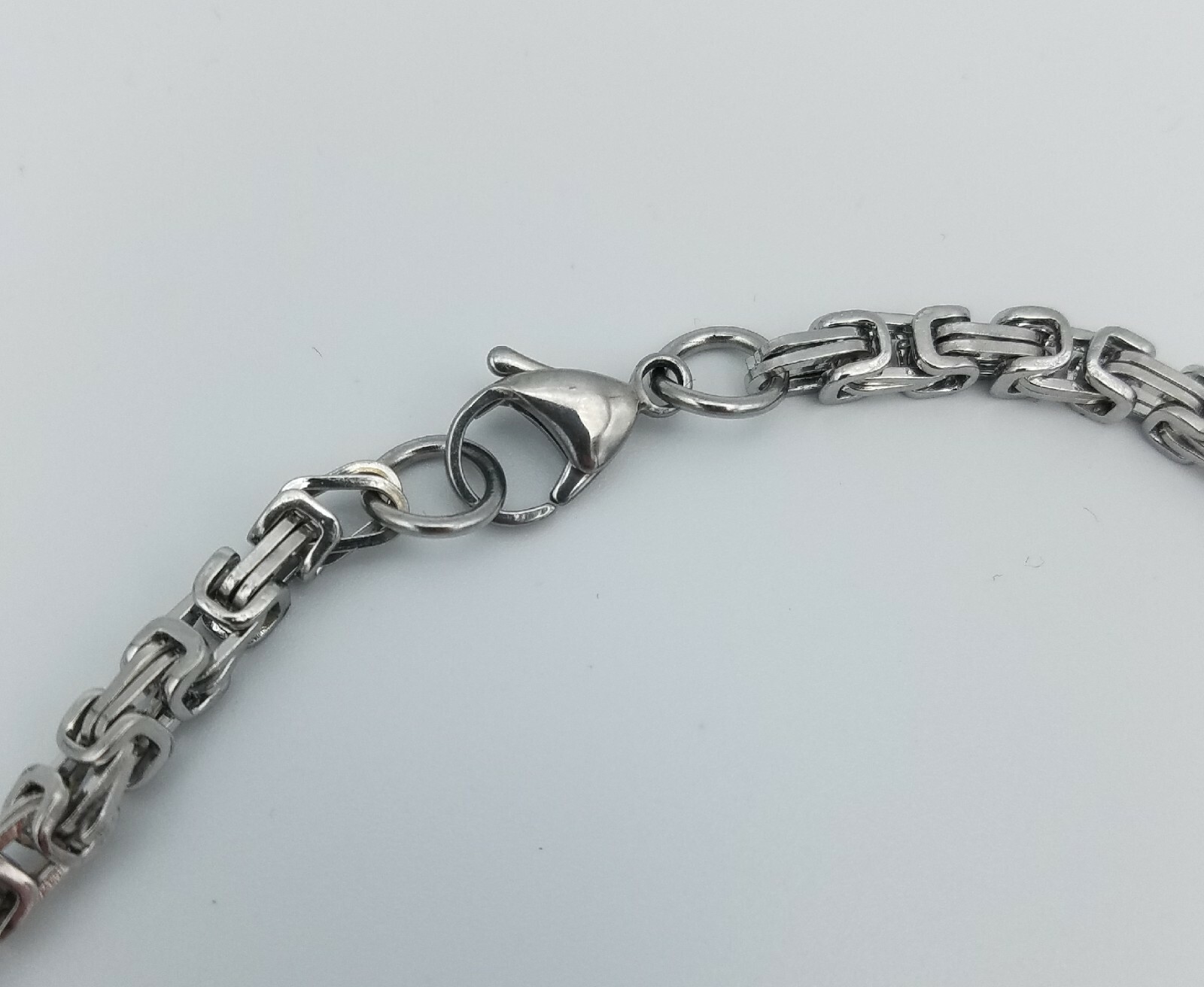7″-44″ STAINLESS STEEL SILVER 4MM BYZANTINE TURKISH BOX ROPE CHAIN NECKLACE