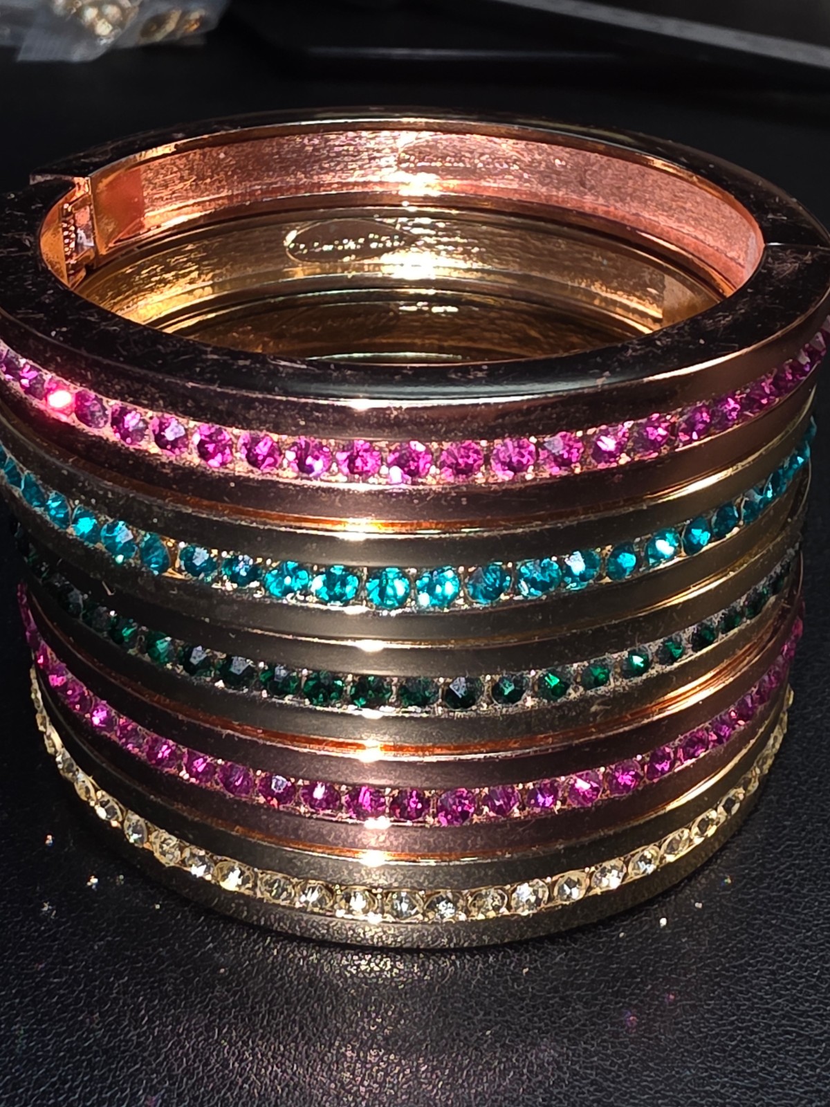 Coldwater Creek Rhinestone Bangle Bracelet Lot of 5