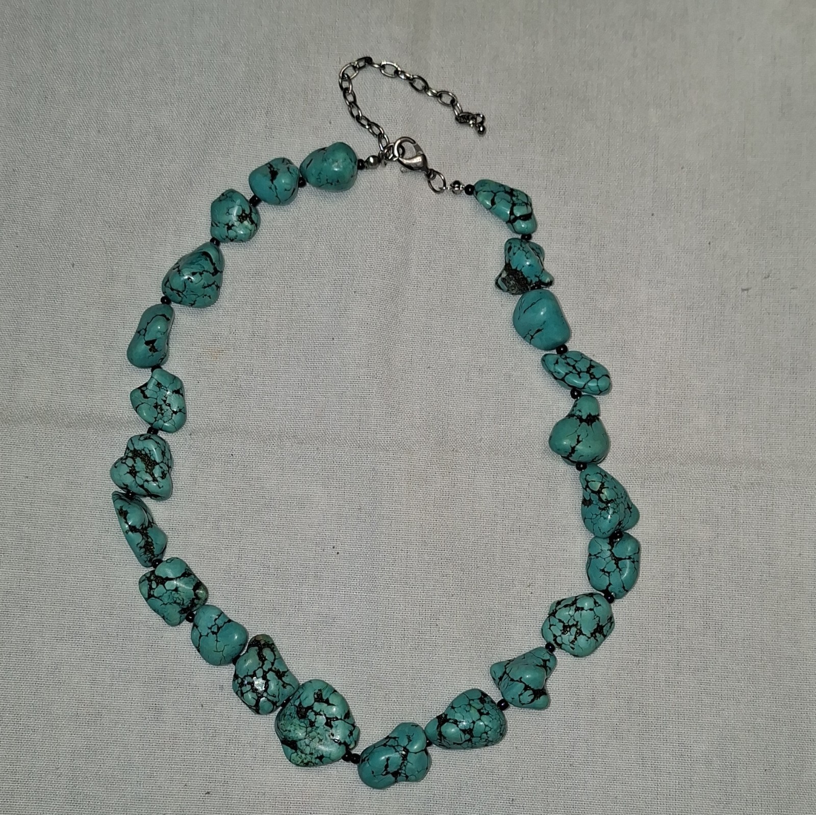Rainbow Nugget and Colorful Dyed Howlite Turquoise Statement Necklaces