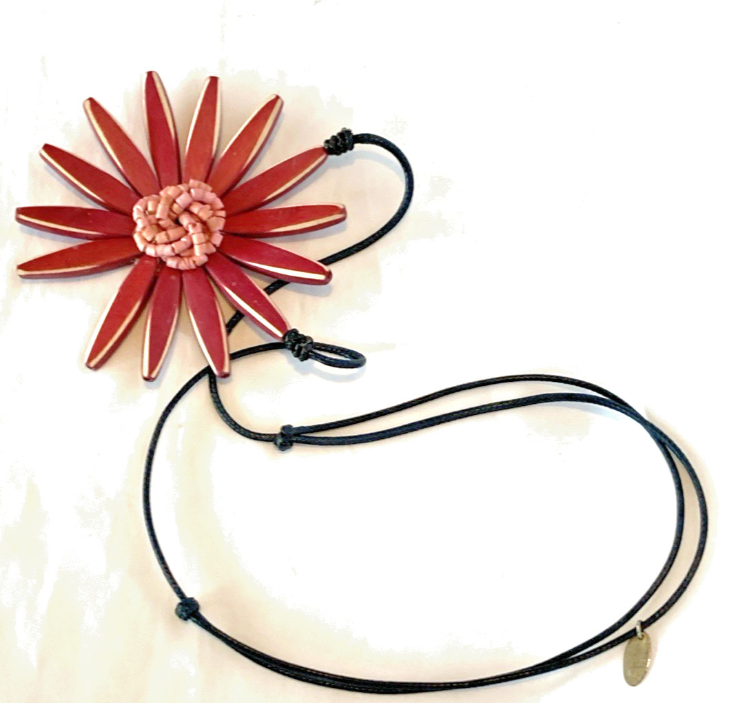 Sylca Design Statement Necklace – Amaya Flower Necklace – Wearable Art
