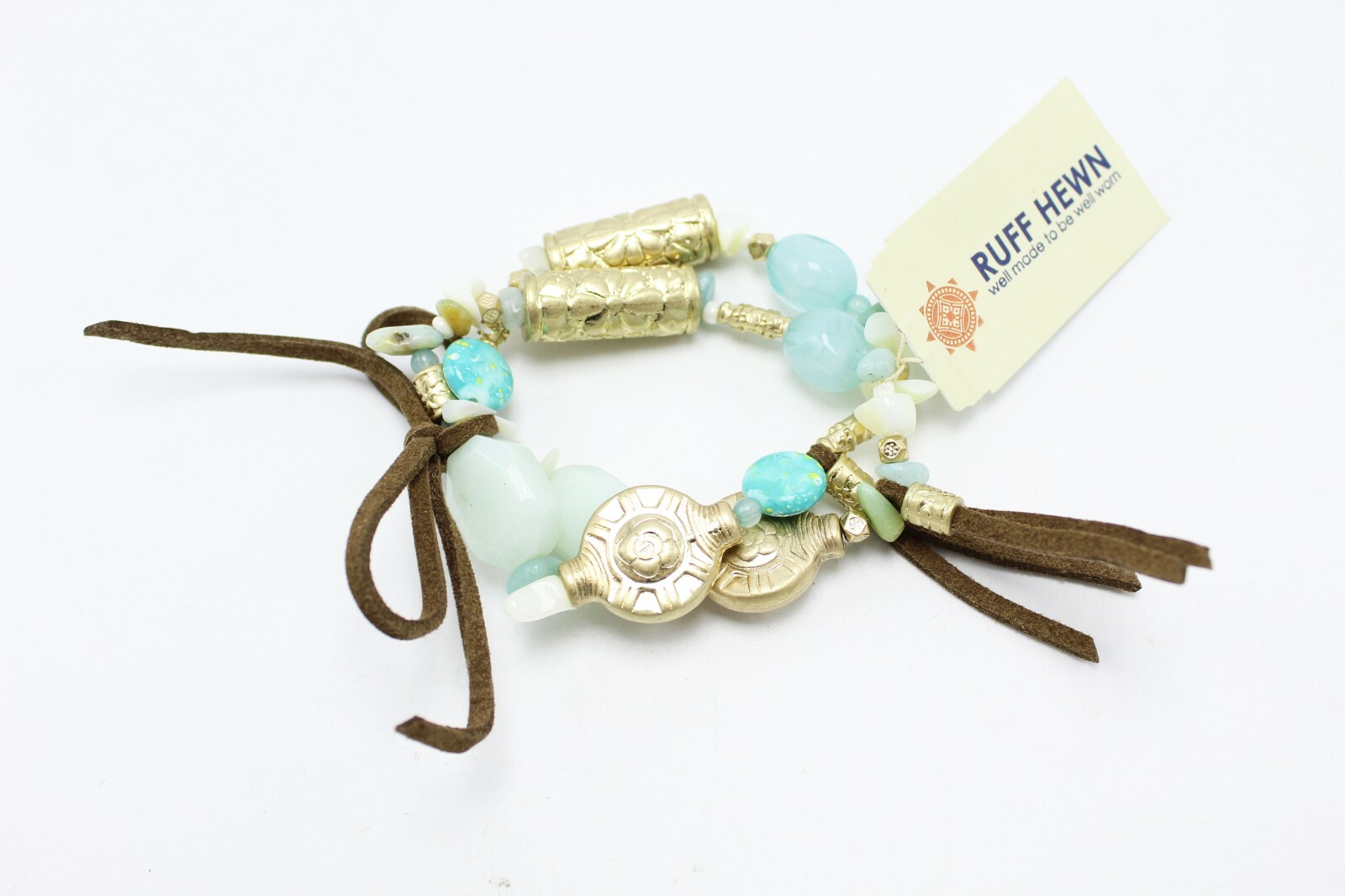 New Ruff Hewn Bohemian Suede Tassel Stretch Bracelet $36 Tags #B1392