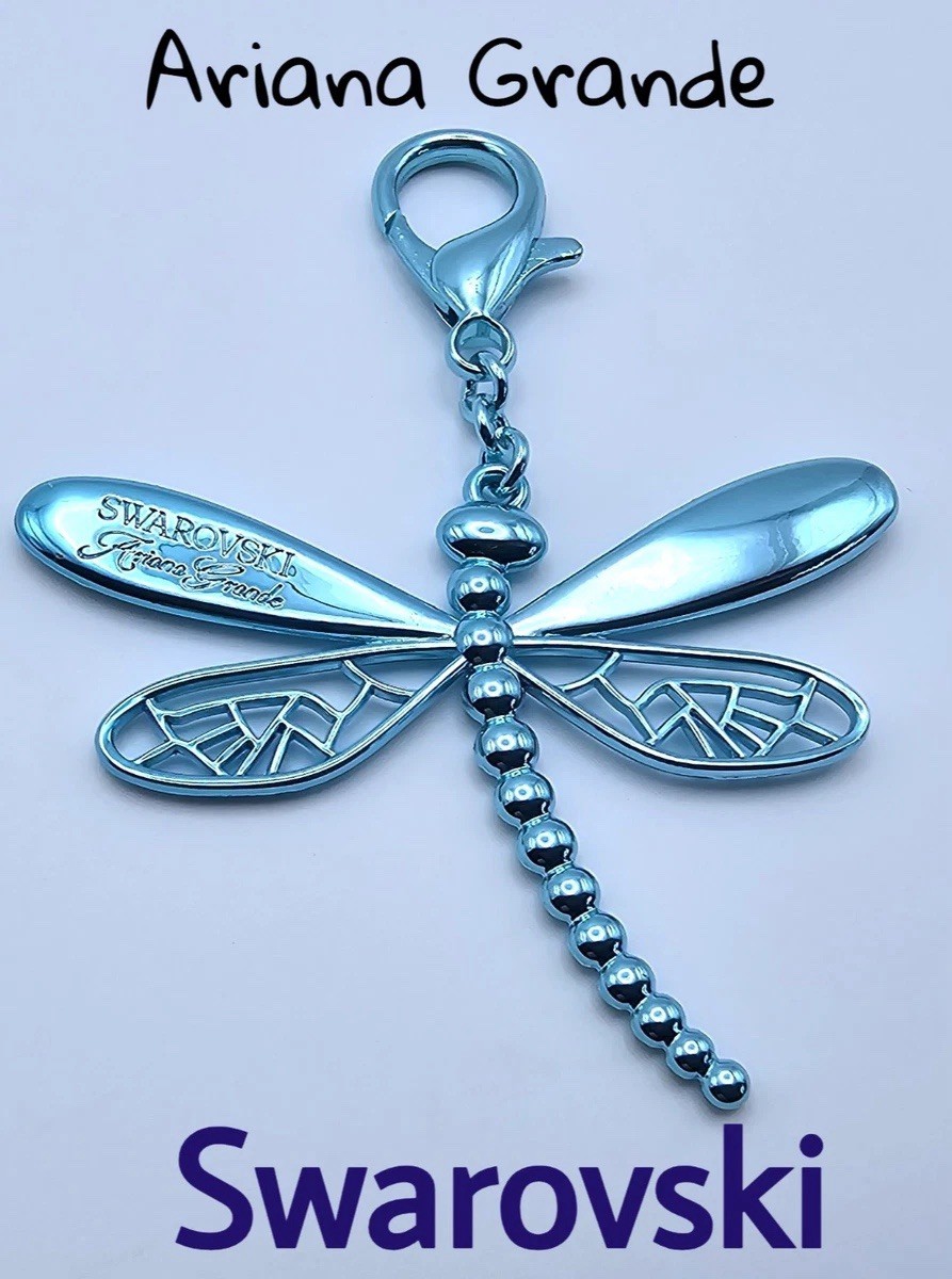 Ariana Grande Swarovski Blue Dragonfly Metal Keyring New In Box