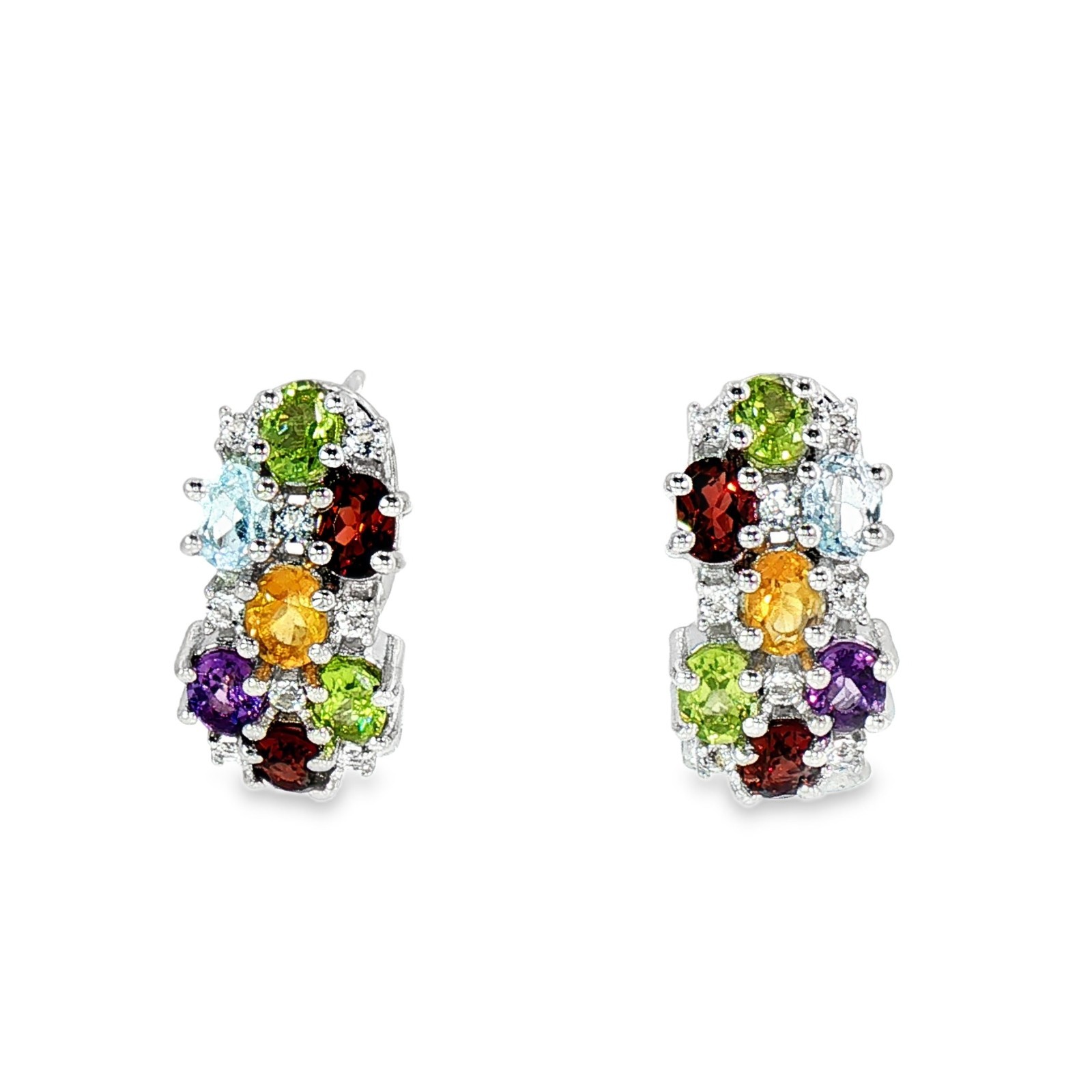 925 Sterling silver Earing Oval 4x3mm Semiprecirous Natural Gemstone Jewelry.