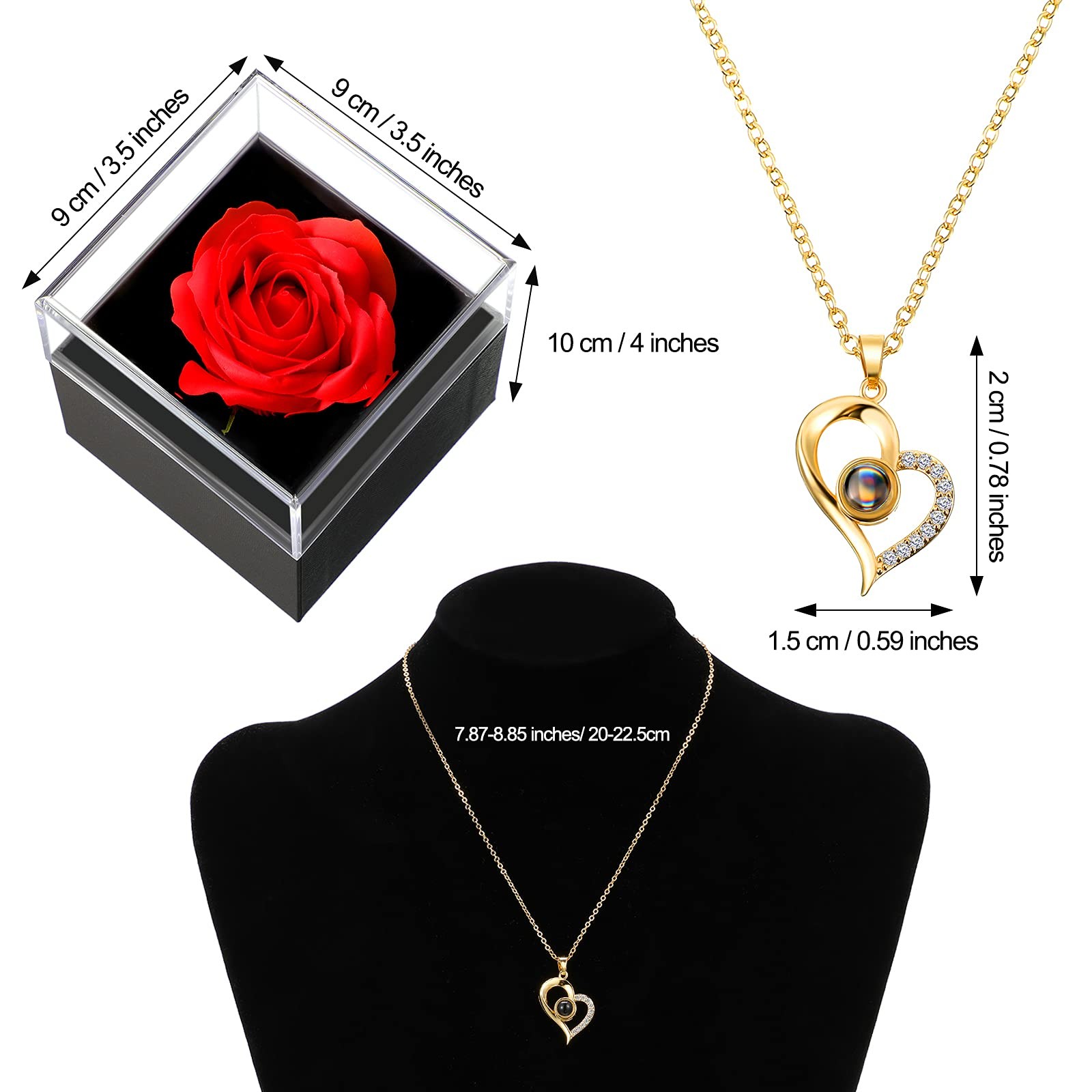 Hicarer Mother’s Day Necklace Gift for Girlfriend as pictures shown, Gold