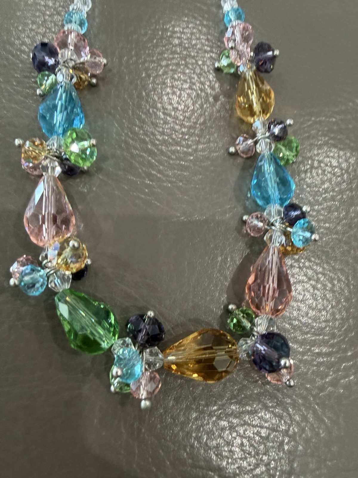 **You and I Silver Tone Crystal Necklace Stunning