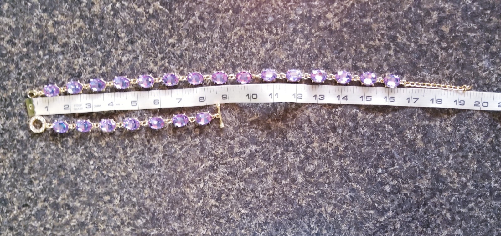 Purple Crystal Choker Rhinestone Necklace Bracelet Set Bridal Prom Pageant