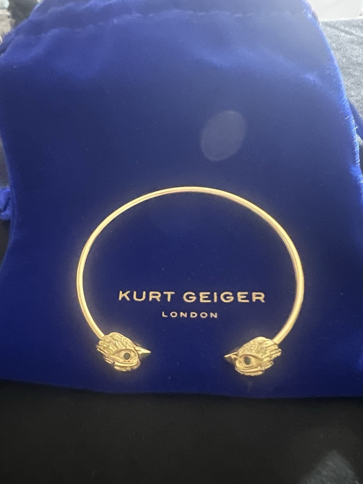 Kirt Geiger Bracelet Cuff With Eagle Head Detail Gold One Size Fits All