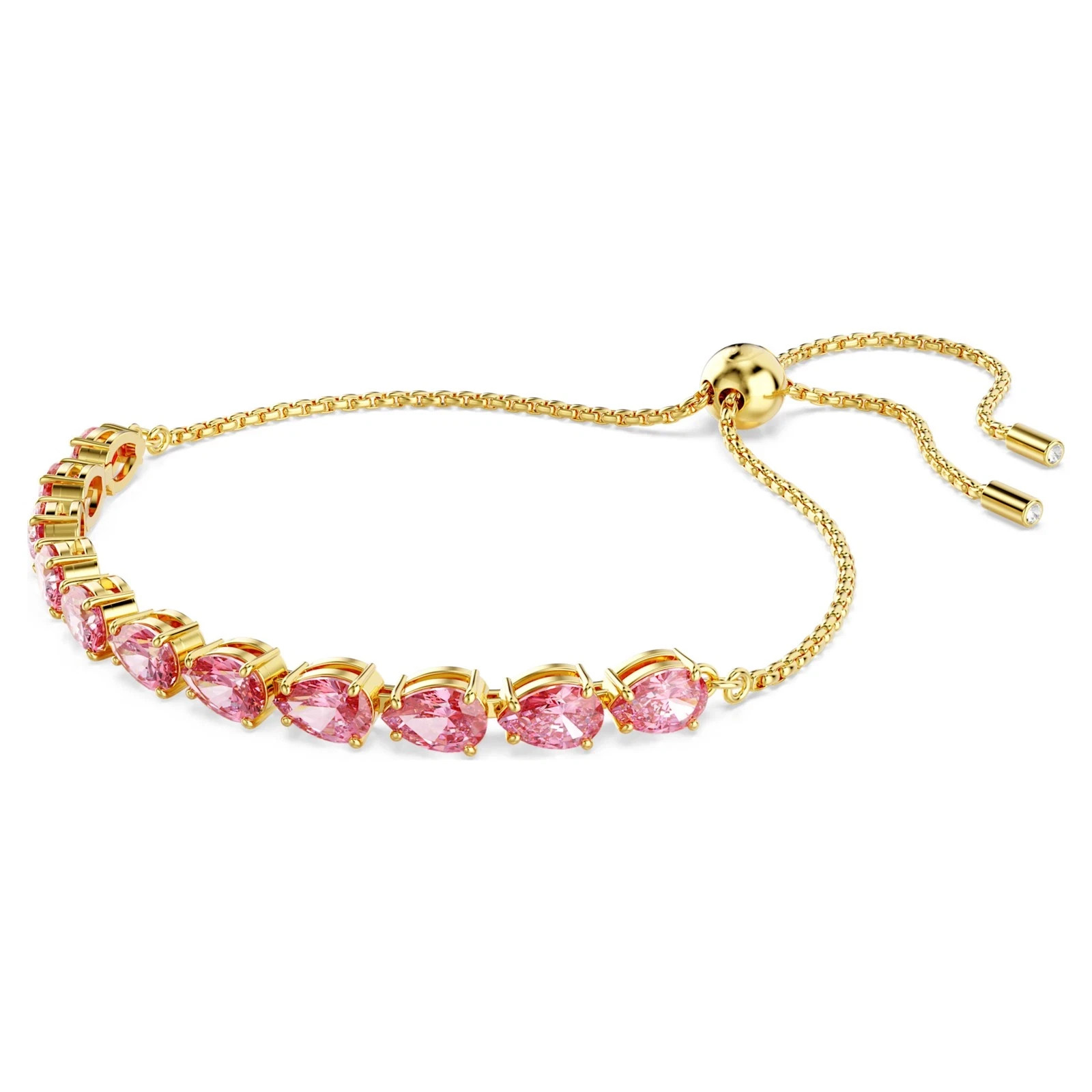 Swarovski Matrix Bracelet, Pear Cut, Pink, Gold-Tone Plated 5707187