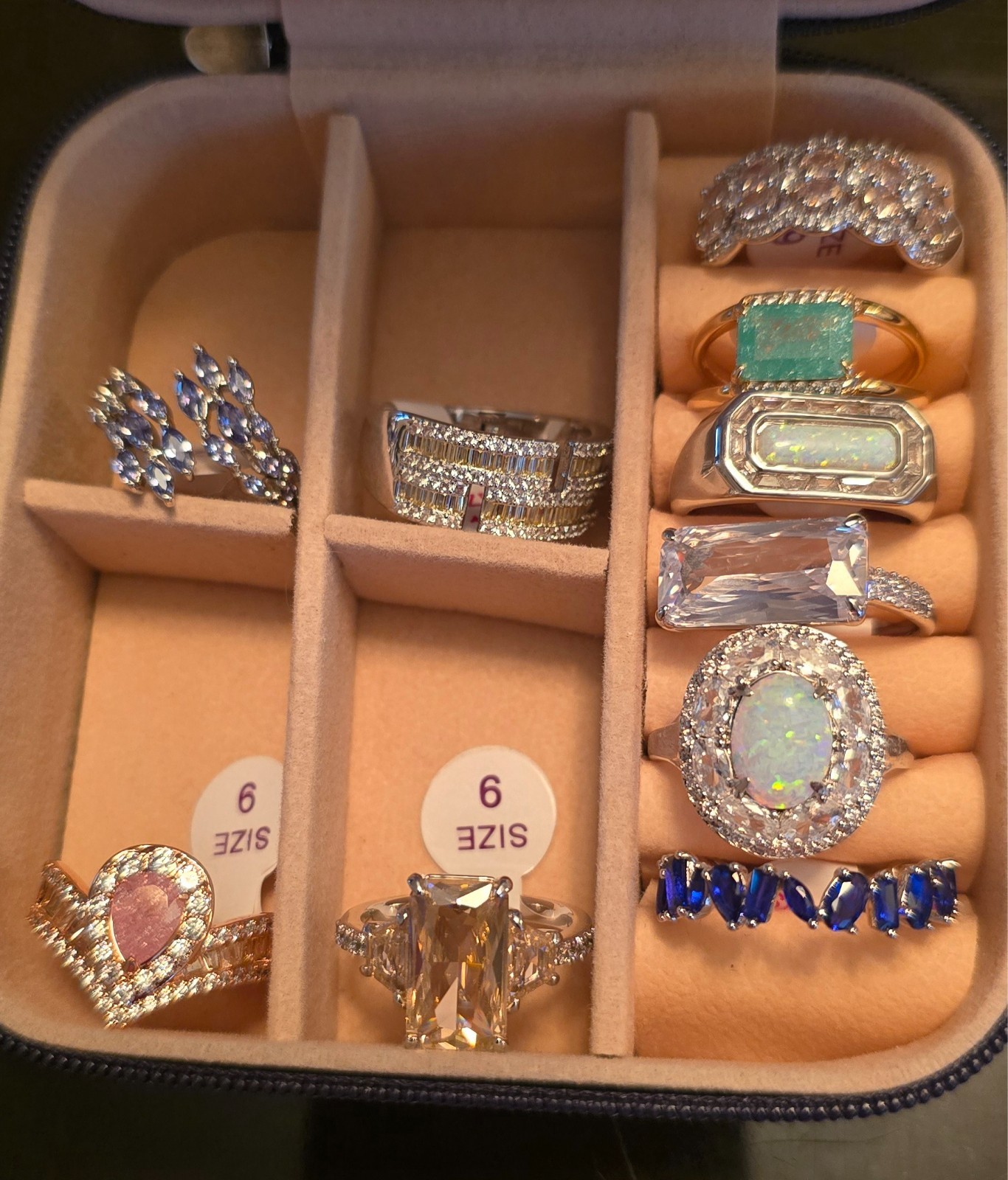 Lot of 10 Bomb Party Rings Size 9 10 11 Brand New! Free Jewelry Box