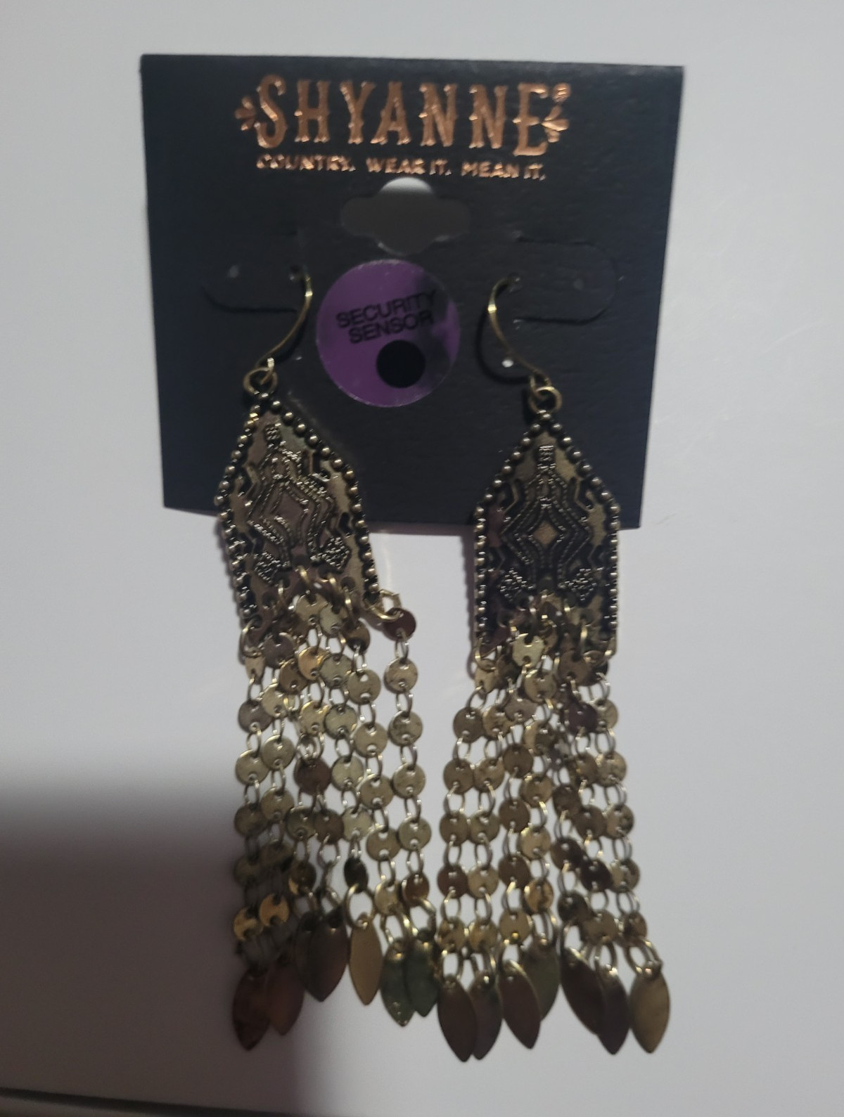 Shyanne Gold Tone Metal Chandelier Dangle/Drop Earrings Hook Closure
