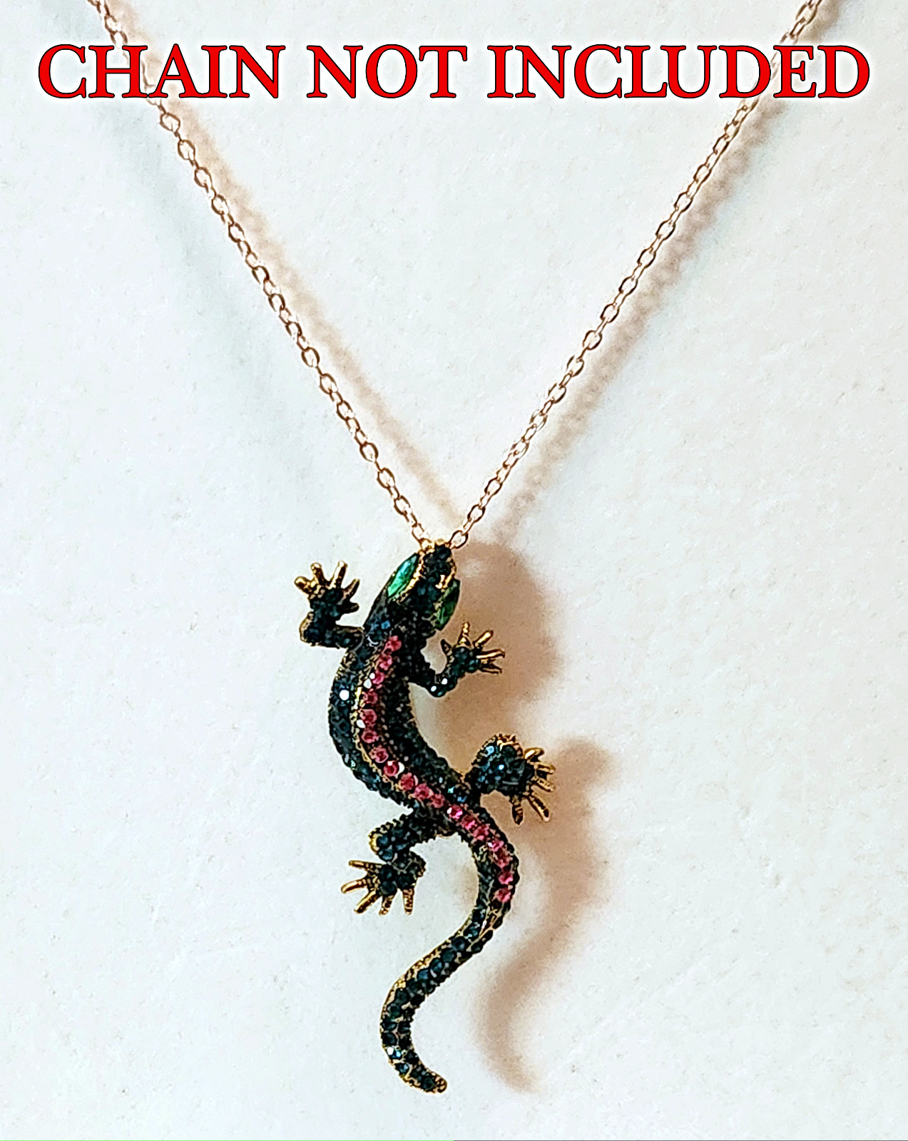 BEAUTIFUL RHINESTONE LIZARD GECKO BROOCH PIN LAPEL PIN 6.5cm x 4cm