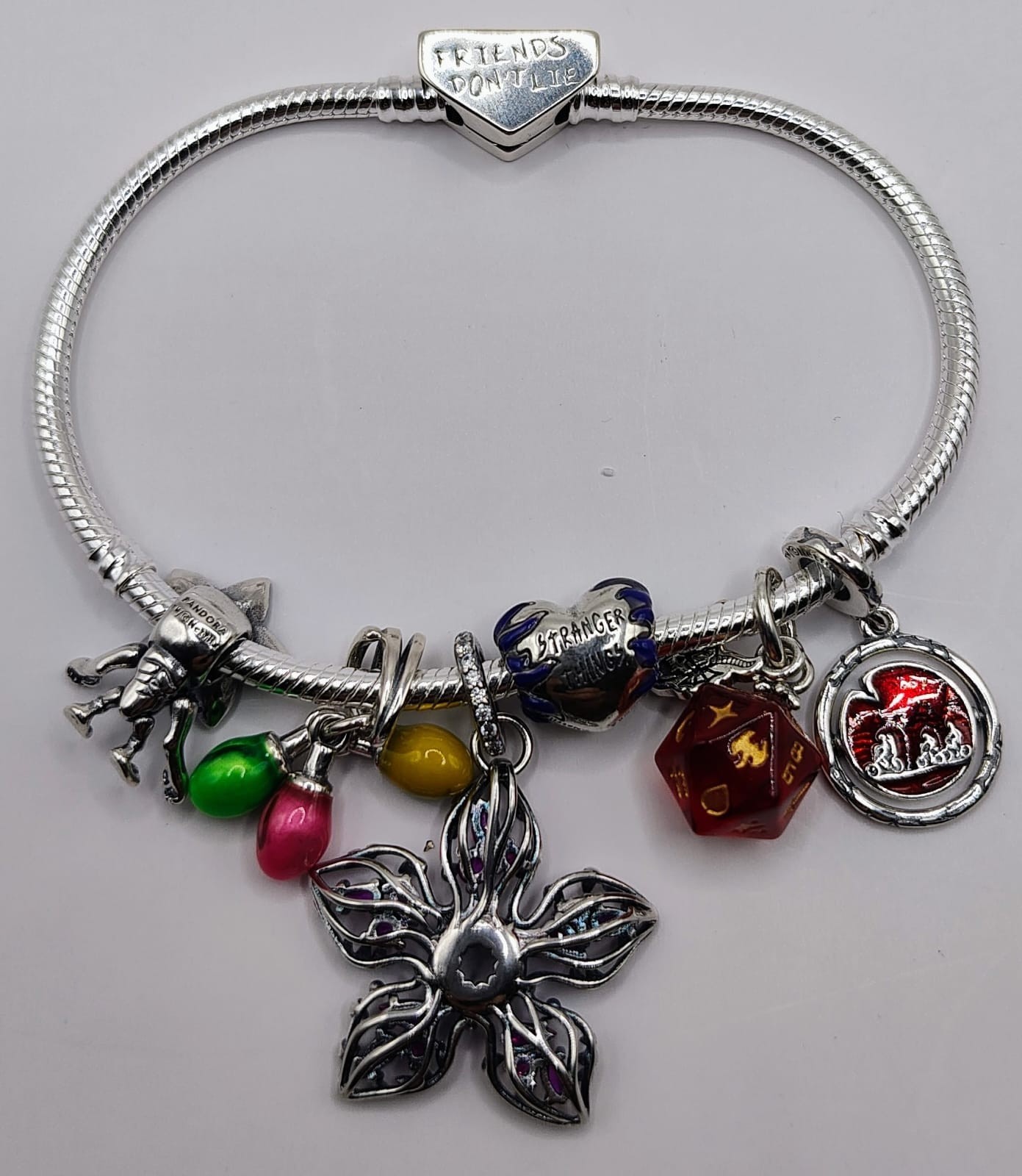 Pandora Stranger Things S925 Snake Chain Bracelet with CHARMS/Box/Bag Included