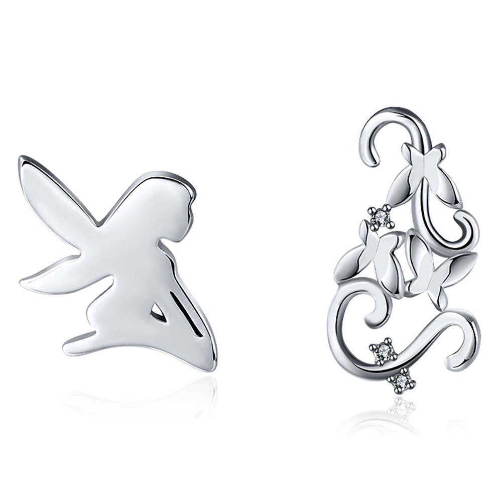 Fairy Butterfly Sterling Silver Stud Earrings for Women Ginger Lyne Collection