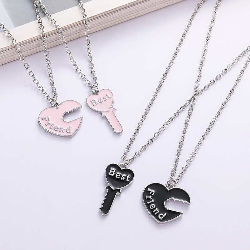 Stainless Steel I Love You Heart His Her Couple Pendant Necklace