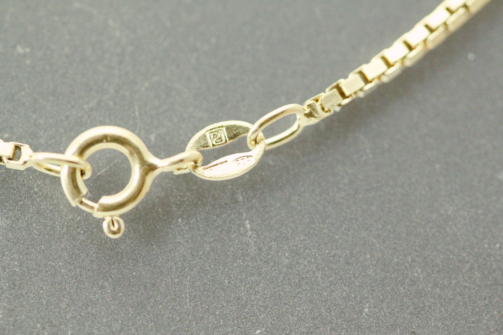 Gold Toned 925 Sterling Silver Box Chain Necklace 18″ Long 5.6 grams (NEC5614)