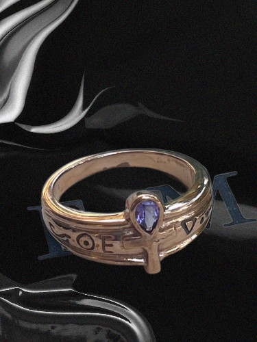 Solid copper Ankh Cross band ring #CTR1878 – Available in Sizes 5 to 10.
