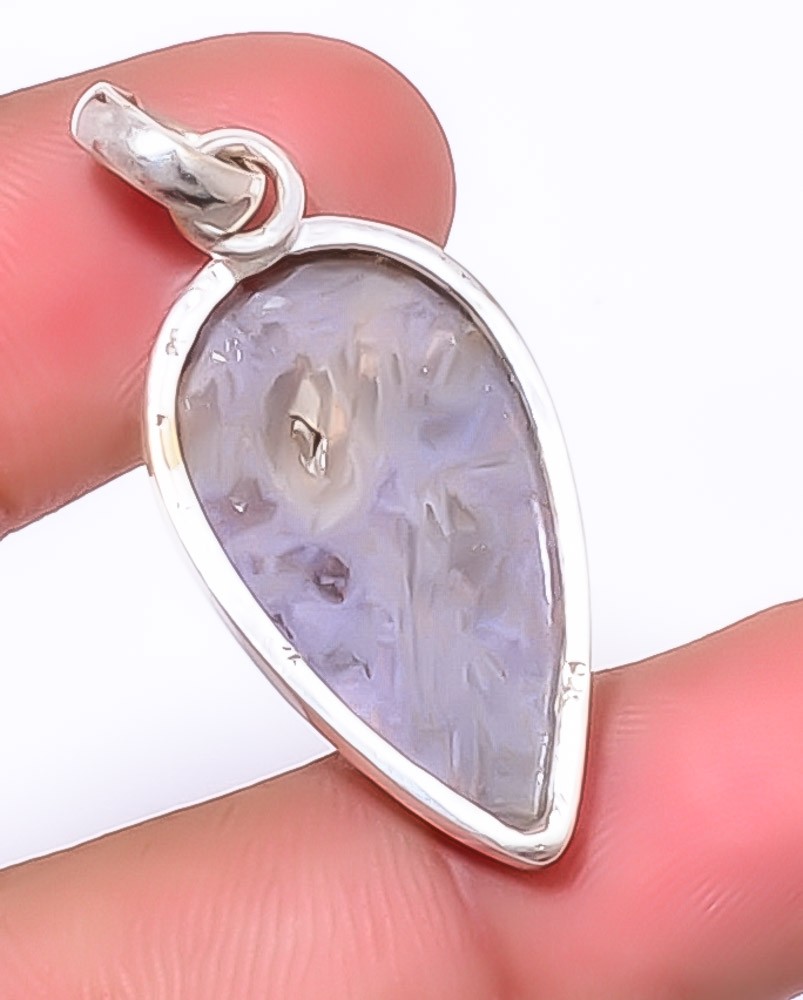 Stick Agate Gemstone 925 Sterling Silver Jewelry Pendant 1.64″ A362 Gift for her