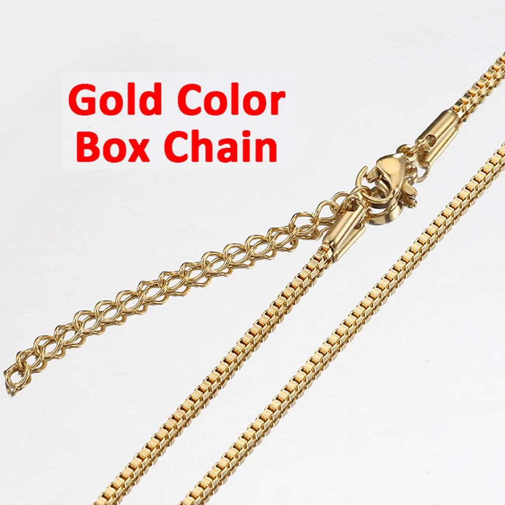 10Pcs Stainless Steel Bead Chain Necklace DIY Jewelry Making Lobster Clasp 45cm