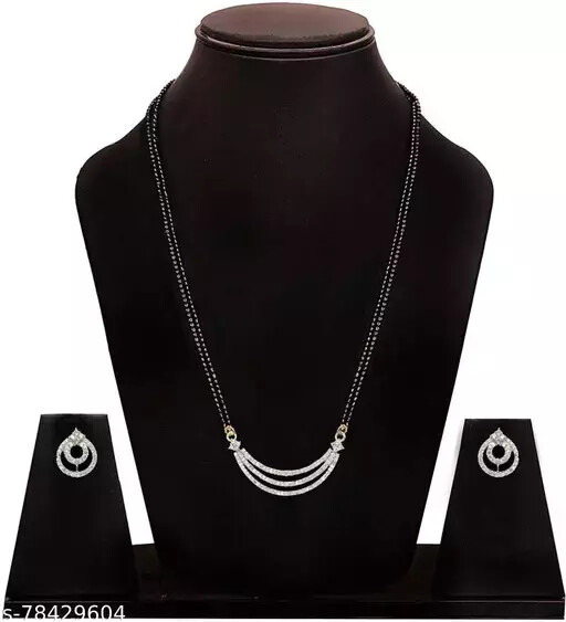 Indian Fancy Latest Design Offer Trending For Women Princess Mangalsutr/Earrings