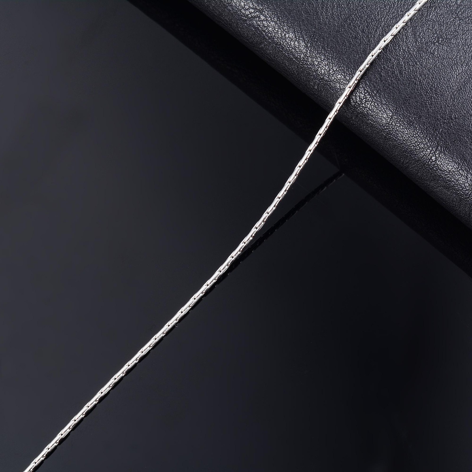 Thin Silver Necklaces Link Cable Chains for Women 316L Stainless Steel Jewelry
