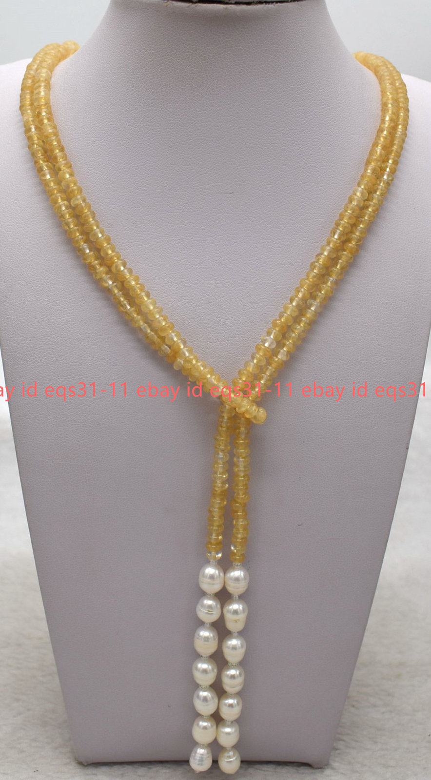 Beautiful 2x4mm Multicolor Rondelle Gems Beads 7-8mm Baroque Pearl Necklace 50″