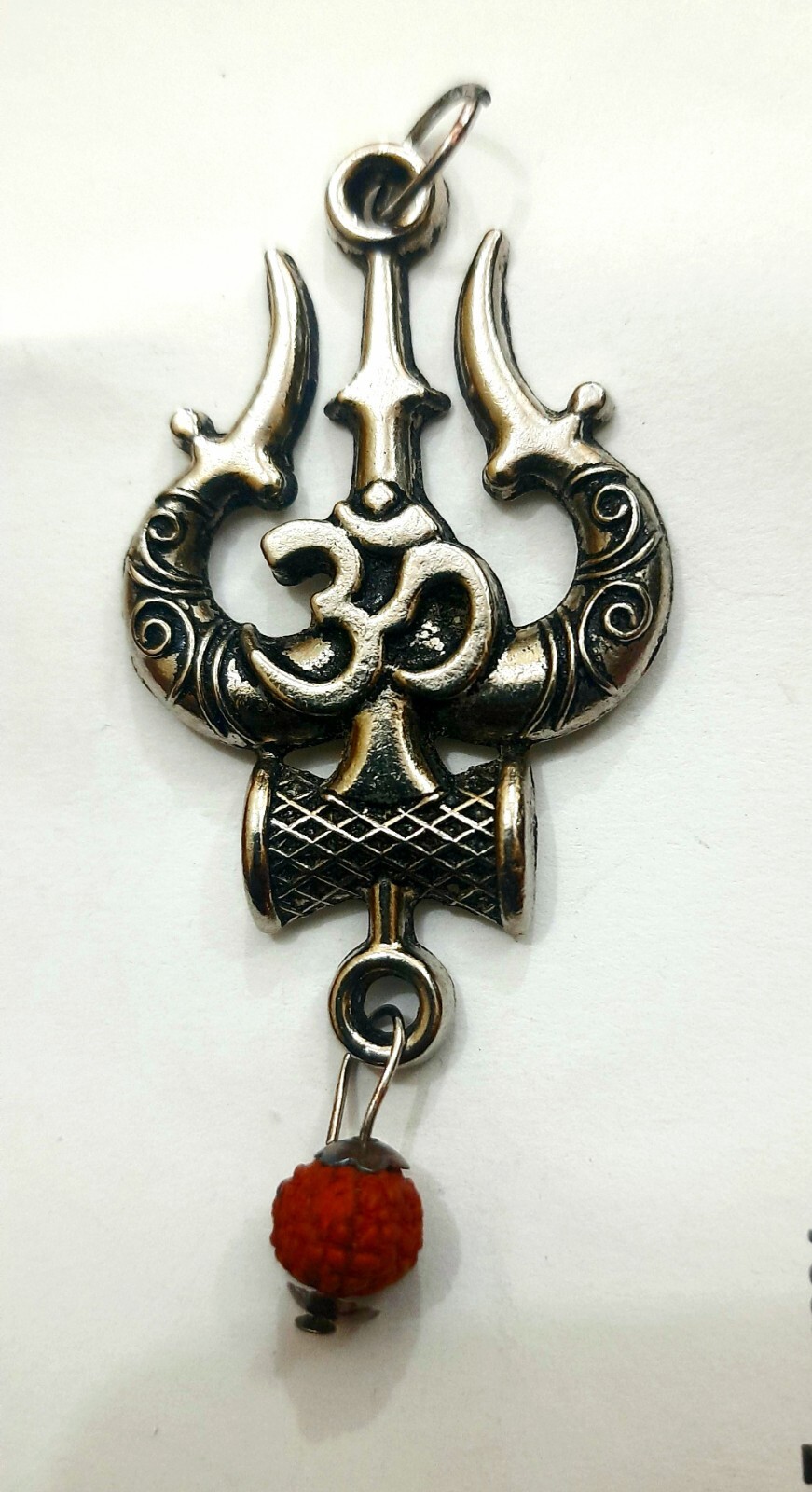 Mahakaal Rudraksha Pendant Lokit,Om Trishul Damru Shiva Pendant Spiritual Lokit